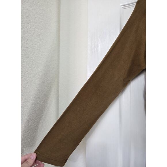 OGL Soft Flattering Turtleneck Mossy Brown Cabincore Brami Maxi Dress NWT, Sz XL - Picture 5 of 15